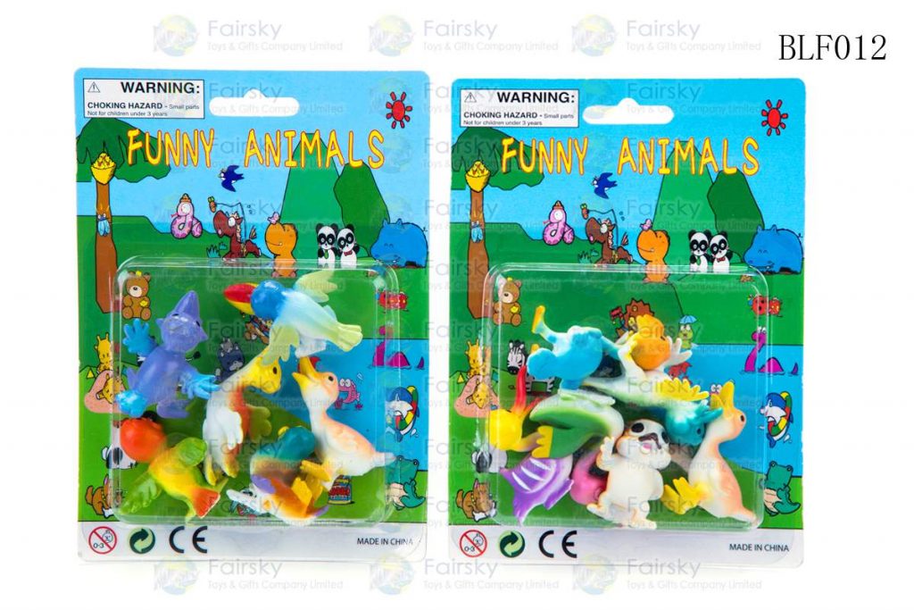 SET OF 6 PCS 2"-3" PVC FUNNY BIRDS IN 5"x7" BLISTER CARD