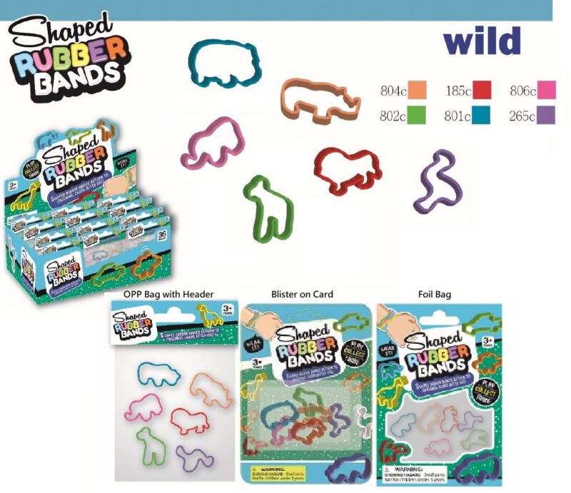 Jungle Animals Shaped Rubber Band