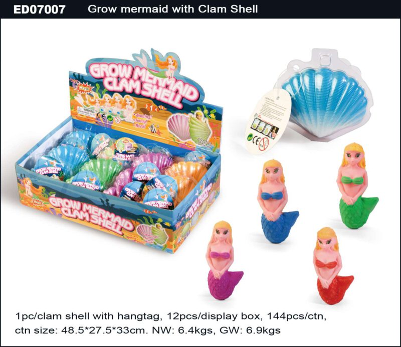 Grow Mermaid with Clam Shell