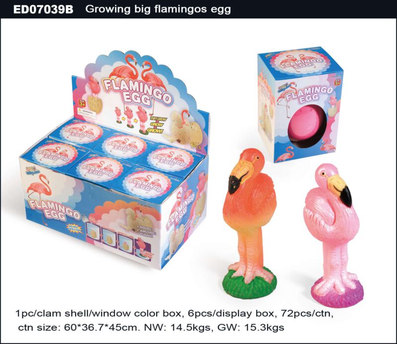 Grow Big Flamingo Egg - Single Color Egg Shell