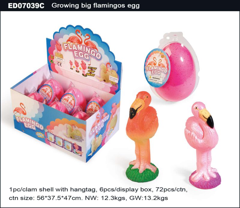 Grow Big Flamingo Egg - Single Color Egg Shell