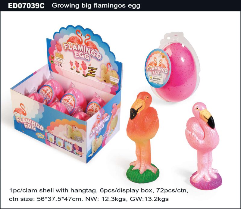 Grow Big Flamingo Egg - Single Color Egg Shell