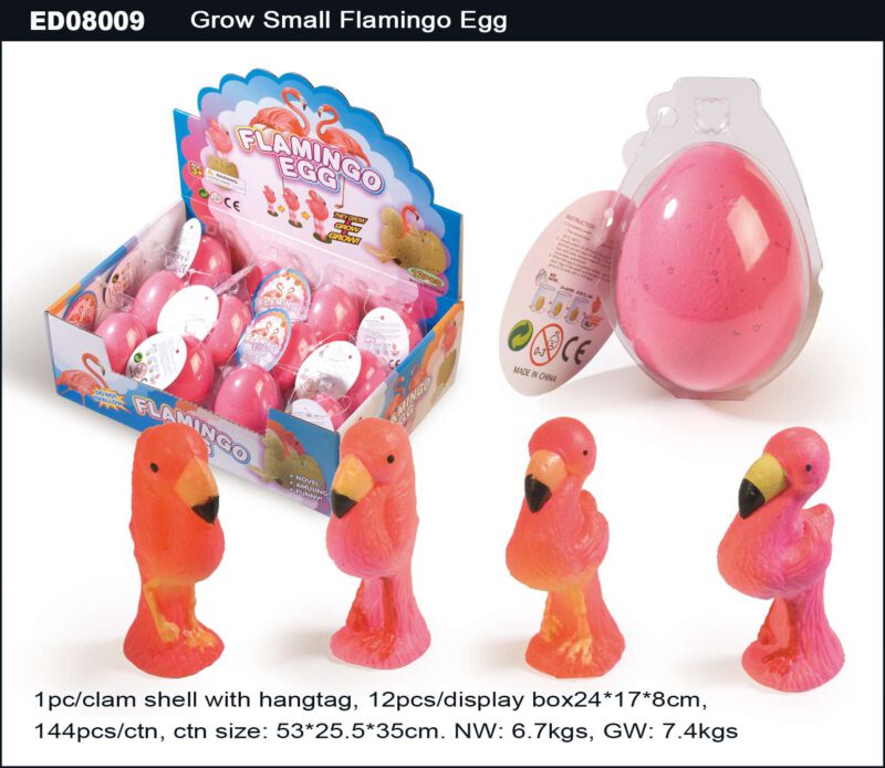 Grow Small Flamingo Egg - Single Color Egg Shell