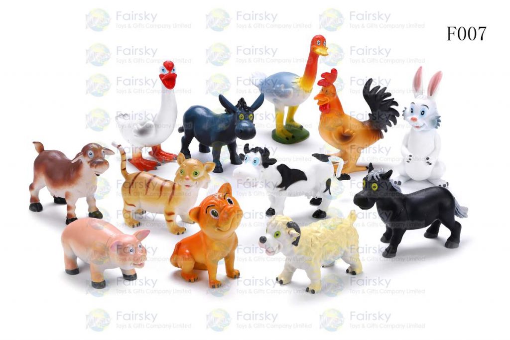 4"-5" PVC FUNNY FARM ANIMALS 12 STYLES