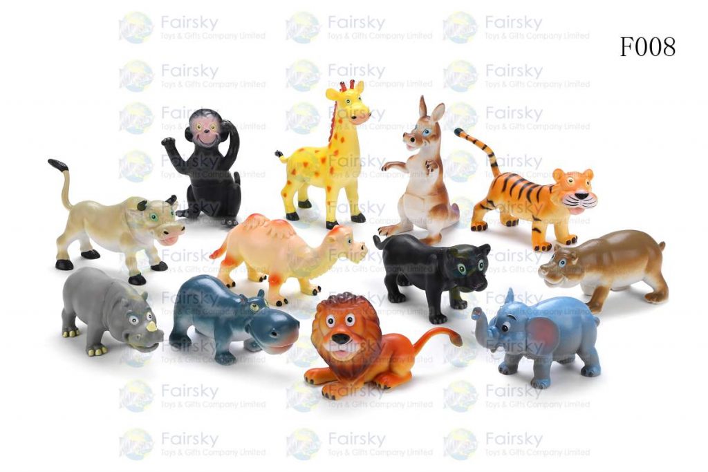 4"-5" PVC FUNNY WILD ANIMALS 12 STYLES