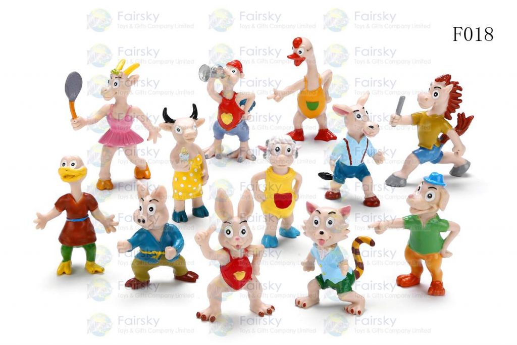 3" PVC ALIEN CARTOON FARM ANIMALS 12 STYLES