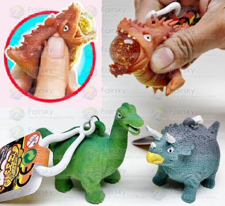 Squeeze Poo Dinosaur Keychain