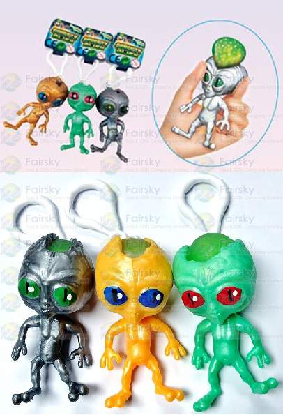 Squeeze Poo Alien Keychain