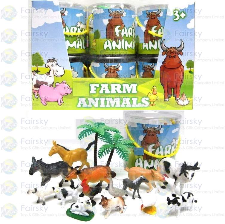 Set of 15pcs Farm animals with Tree