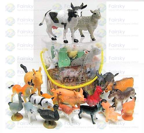 Set of 18pcs Farm Animals Tub