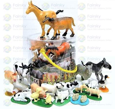 Set of 18pcs Farm Animals Tub