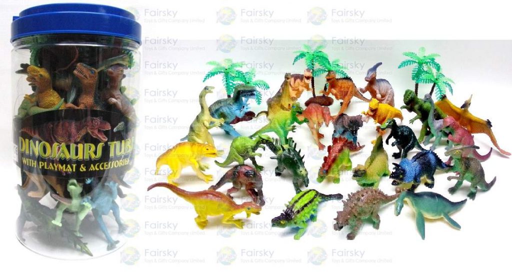 Set of 30pcs Dinosaurs & Plam trees