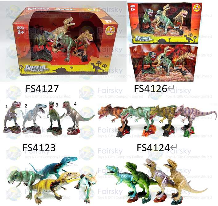 Set of 4pcs Moving Jaw Dinosaurs