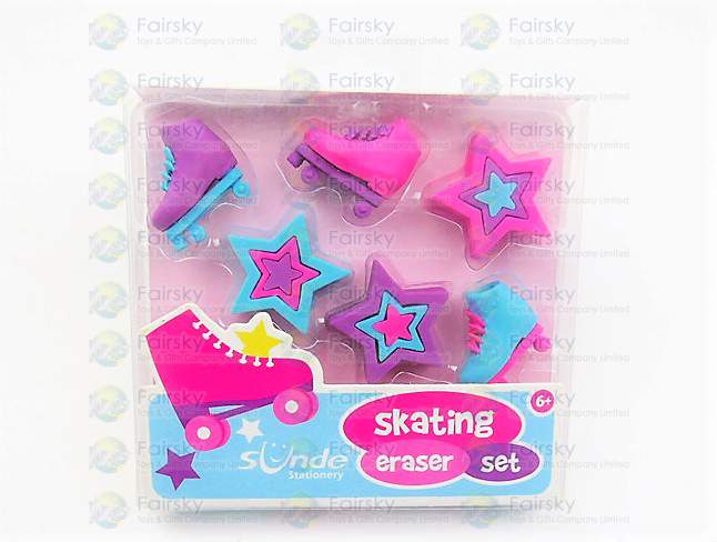 Skating Erasers Set