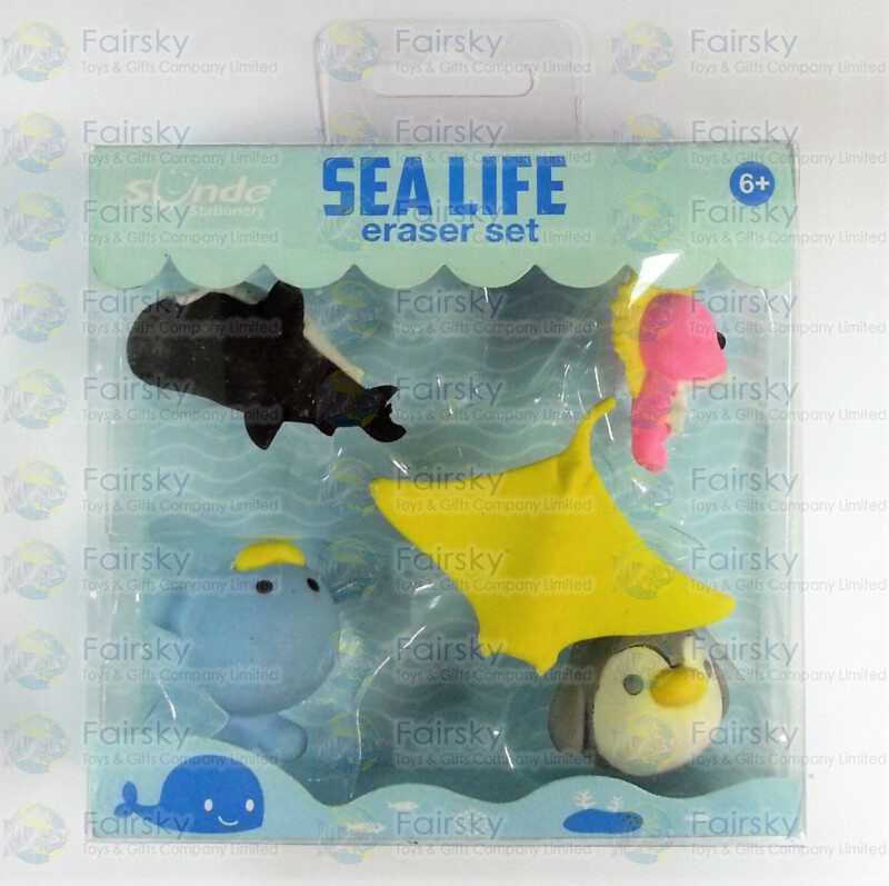 Sealife Erasers Set