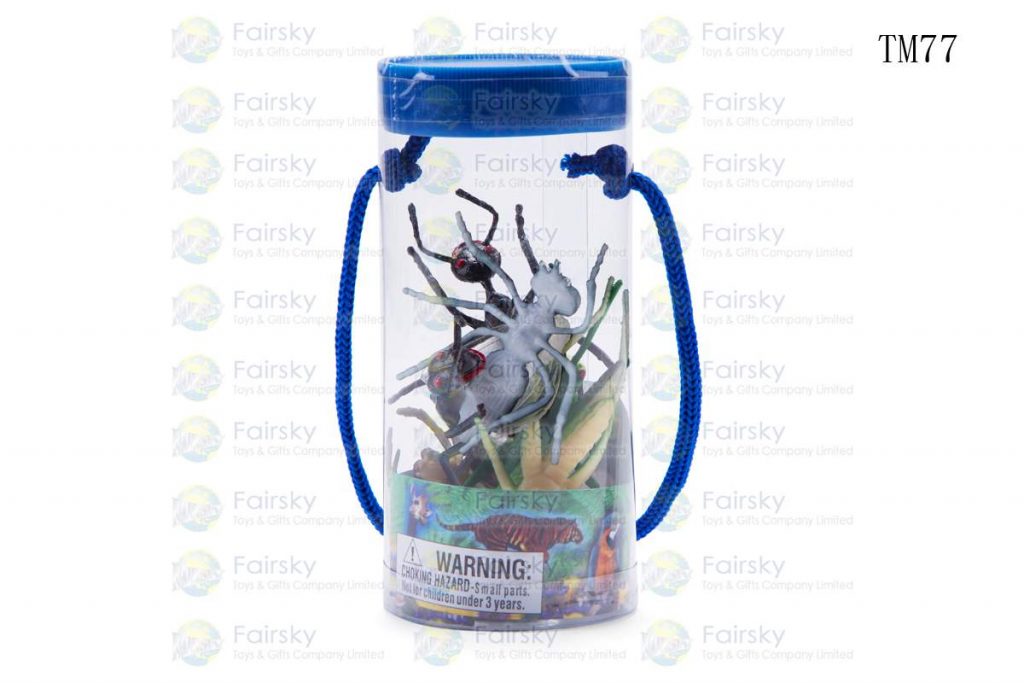 SET OF 6 PCS PVC INSECTS IN TUB