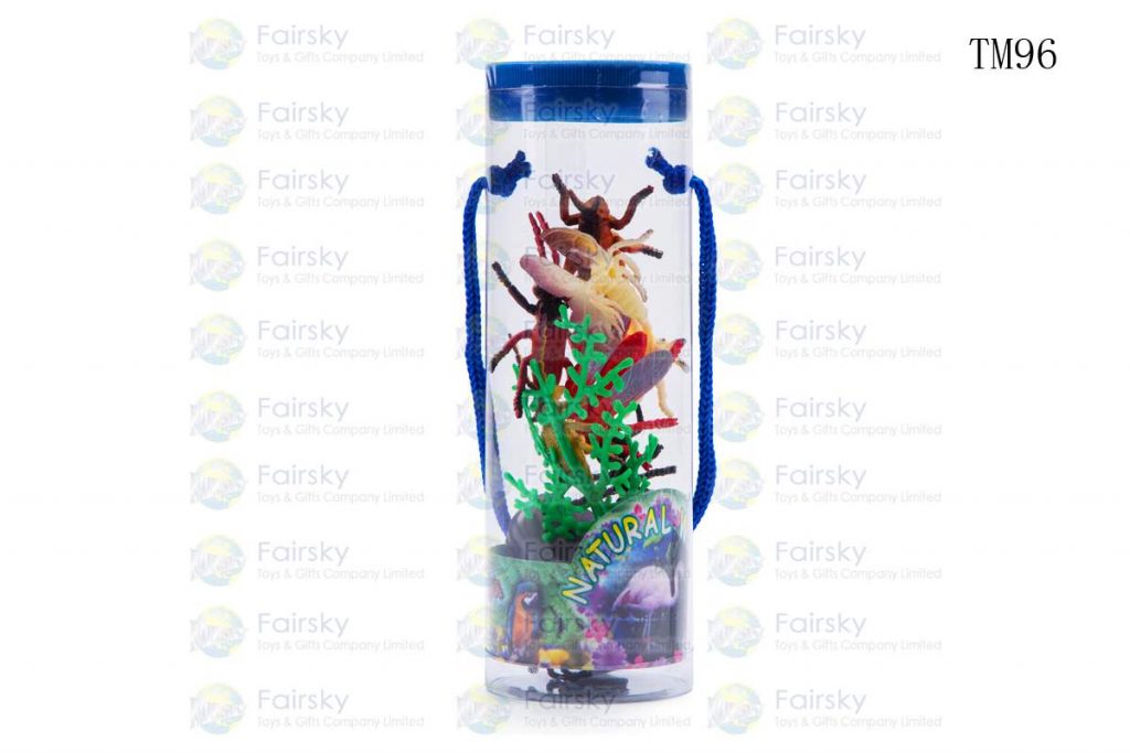 SET OF 10 PCS PVC INSECTS WITH ACCESSORIES IN TUB