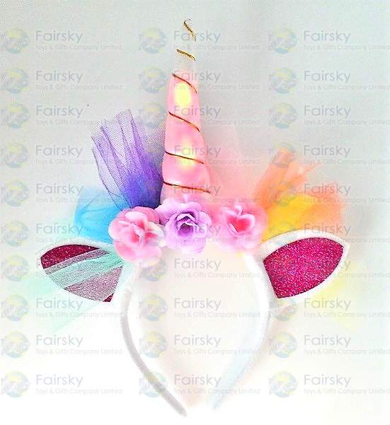 Unicorn Headband with Flower Accessories