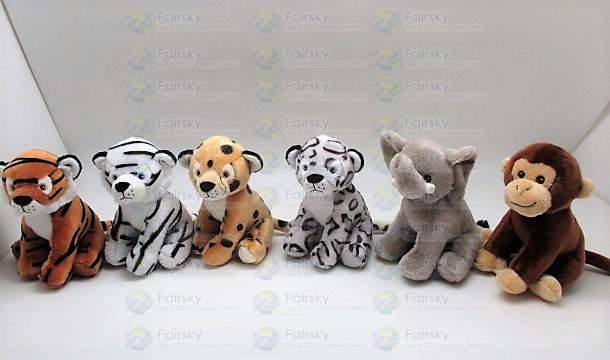 16cm Wild Animals 6 Assorted