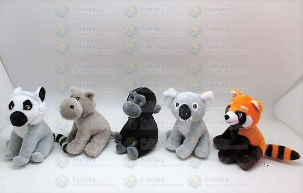 16cm Animals Plush Doll 6 Assorted